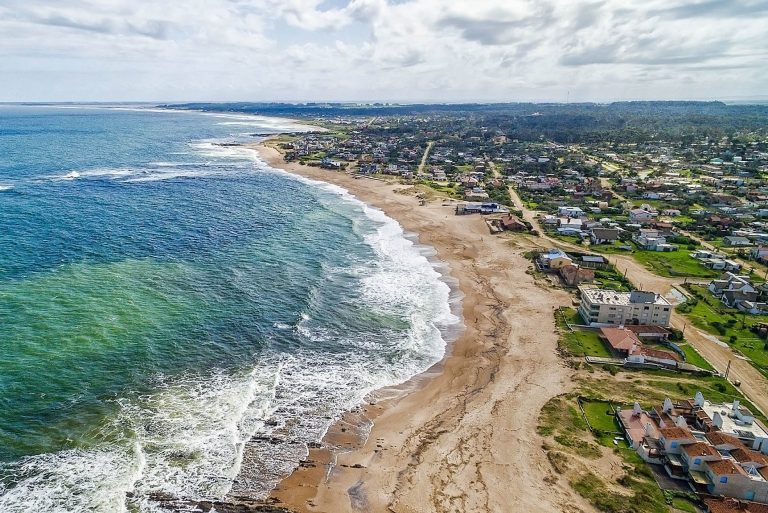 Aerial view of La Paloma shore
