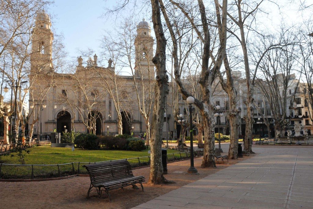Winter in Plaza Matriz, Montevideo, Uruguay